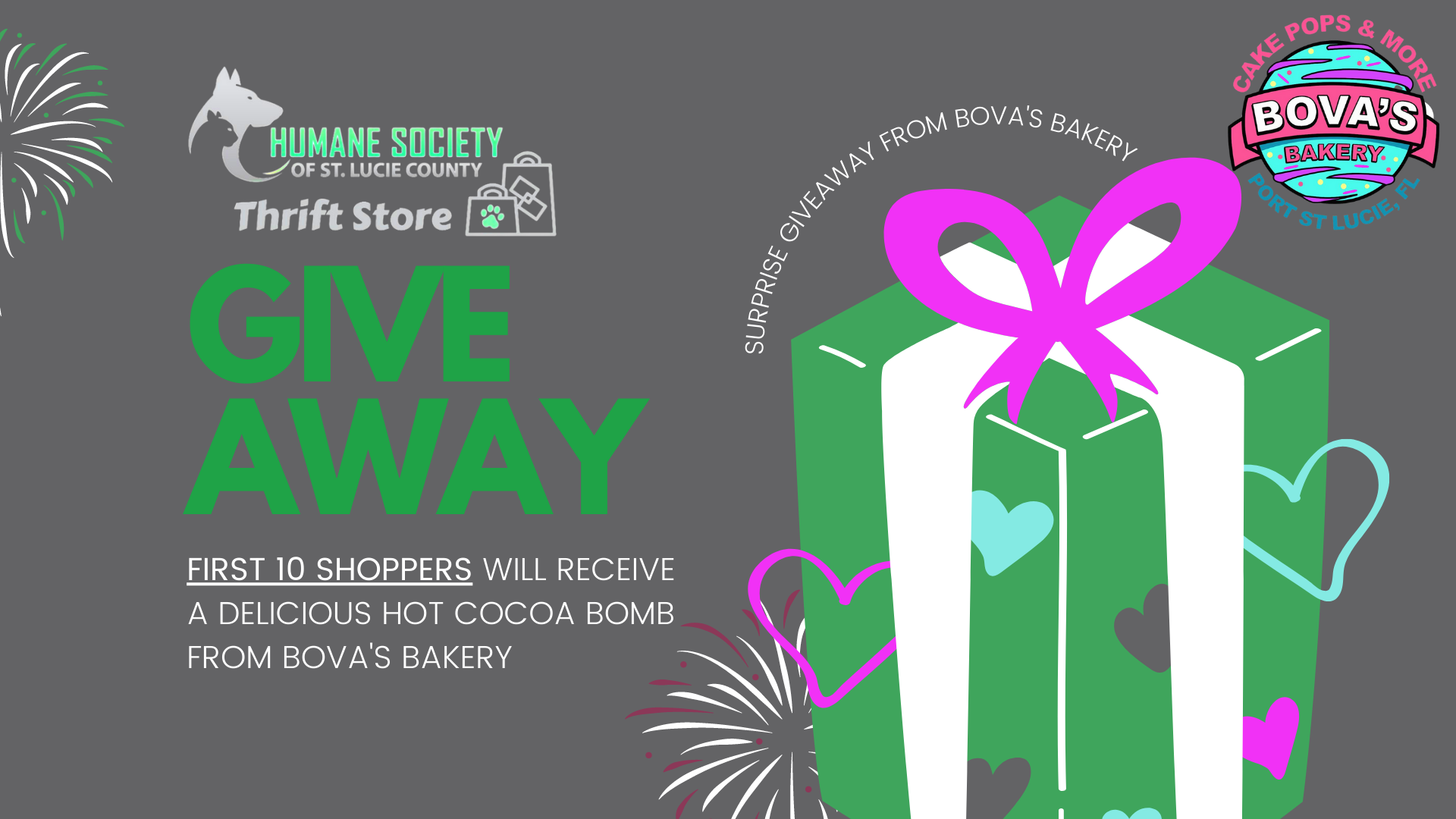 Humane Society of St. Lucie County Thrift Store Giveaway with Bova's Bakery