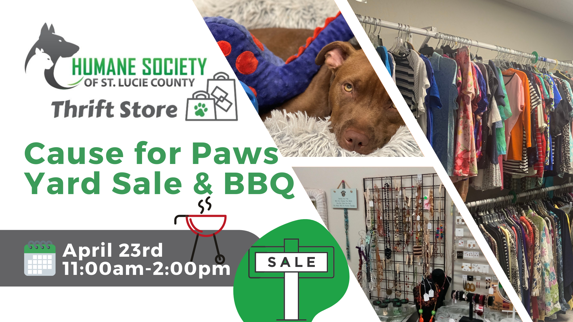 Cause for Paws Yard Sale & BBQ at the Humane Society of St. Lucie County Thrift Store